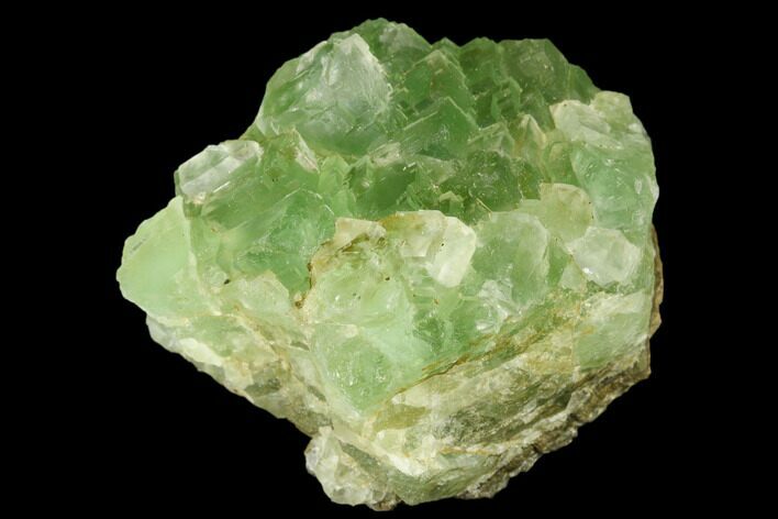 Light-Green, Cubic Fluorite Crystal Cluster - Morocco #174005